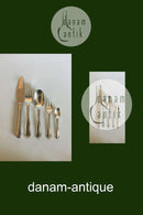 Georg Jensen Sterling Silber Doppeltes Drilling-Besteck für 12 Personen, 60 Teile.