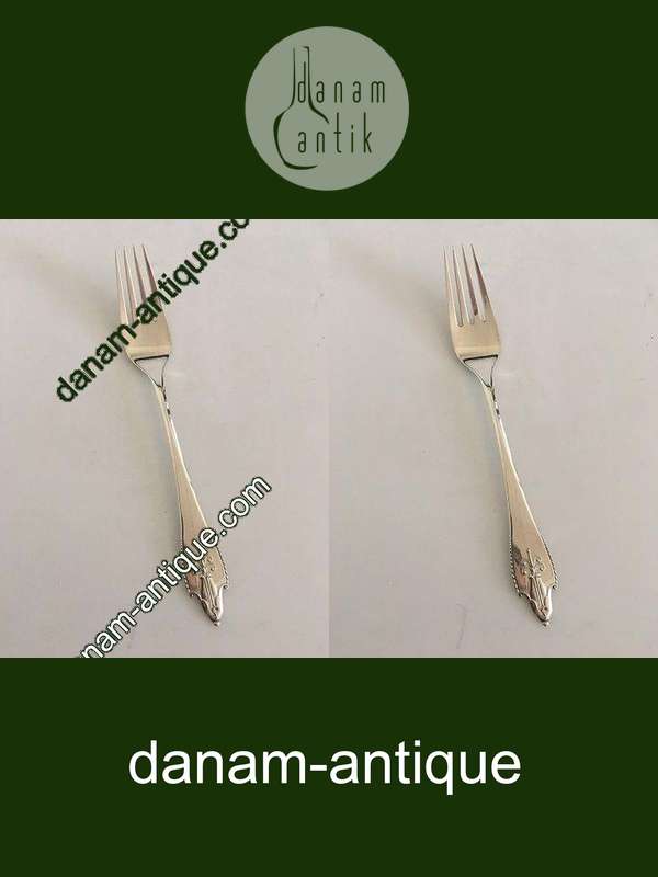 Georg Jensen Akkeleje Sterling Sølv Spisegaffel No 012