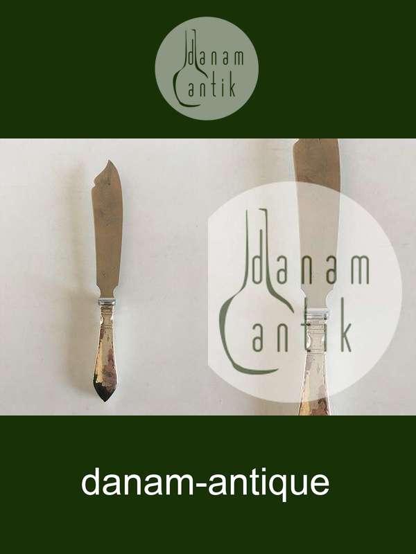 Georg Jensen Antik Lagkagekniv I Sterling Sølv og Rustfrit Stål No 196