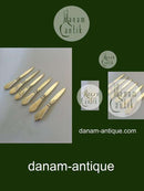 6 x Georg Jensen Continental Sølv 830 S Frugtknive No 12 med meget tidlige stempler.