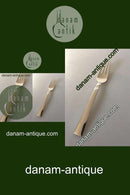 Georg Jensen Sterling Sølv Blok  Spisegaffel No 012