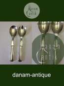 Georg Jensen Double Serrated Sterling Silver Salad Spoon and Fork（ジョージ ジェンセン ダブル セレーション スターリング シルバー サラダスプーン＆フォーク） No 133
