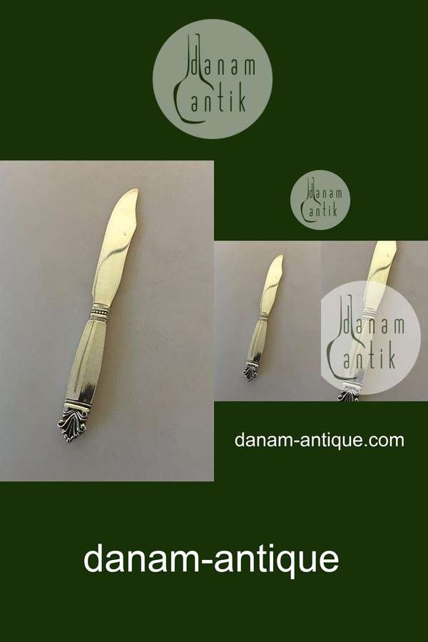 Georg Jensen Sterling Silver Dronning Kagekniv i Helsølv No 68