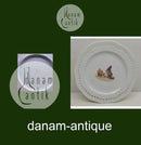 Royal Copenhagen Gnome Moller Plate on Flora Danica Gnome with pig 1860-1880