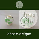 Aluminia Julehjerte i Grøn 7,5cm høj