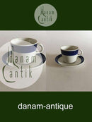 Rørstrand Blå Koka Kaffekop og Underkop