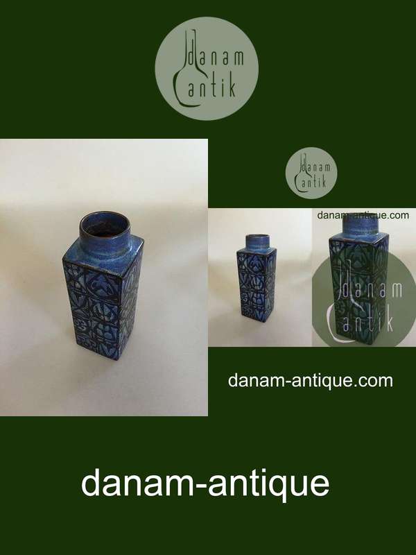 Nils Thorsson Aluminia Ceramic Blue 'Baca' Vase 704/3259