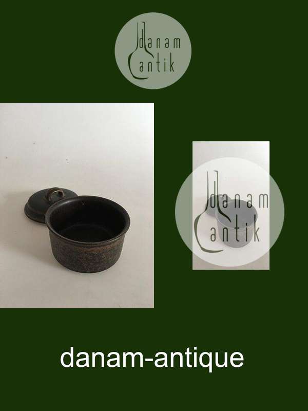 Arabia Stentøj. Ruska Sukkerskål med Låg