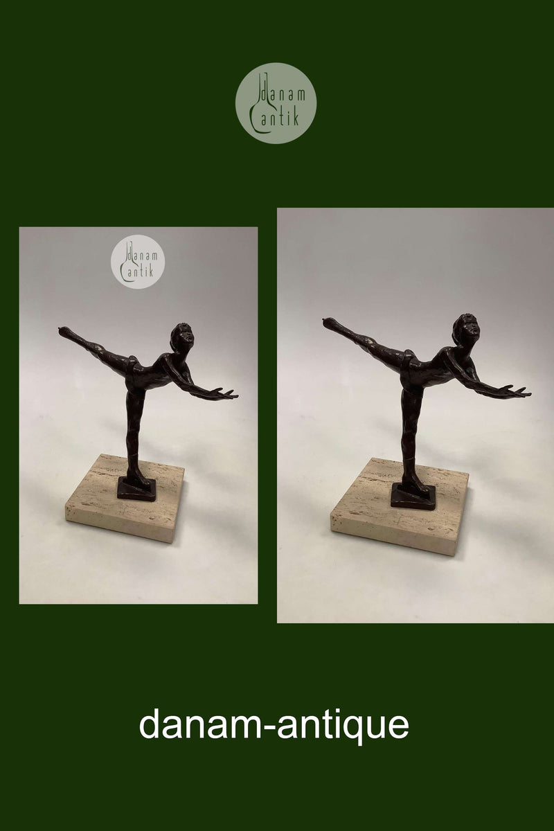 Royal Copenhagen Bronze statuette Sterett-Gittings Kelsey Kunstskøjteløber fra 1976