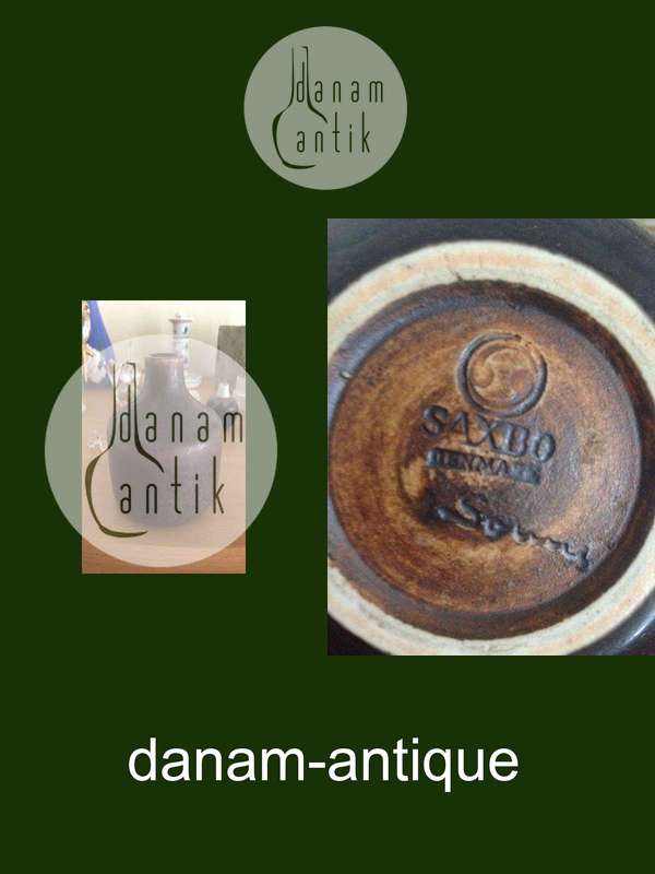 Saxbo vase af Sonne harepelsglasur