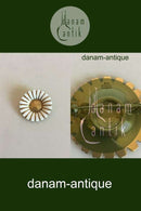 Large Bernhard Hertz Marguerite Brooch in Sterling silver and enamel