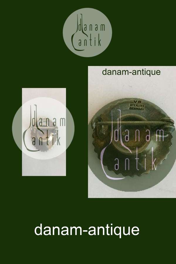 Volmer Bahner vergoldete Margueritte Brosche aus Sterlingsilber mit Emaille