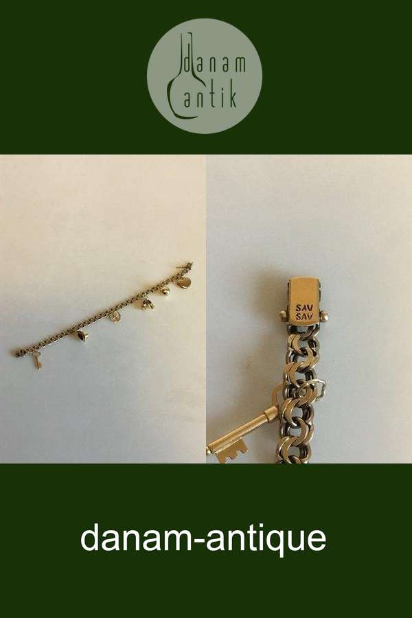 Bismarck Armbånd med Vedhæng i 8 K Guld