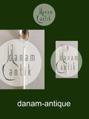 Hans Hansen Amalie Istheske i Sterling Sølv med Hvidt Håndtag