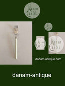 Hans Hansen Amalie Barnegaffel i Sterling Sølv med Hvidt Plasthåndtag