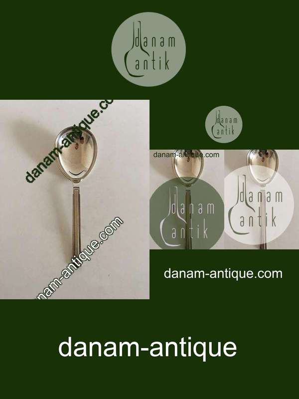 汉斯-汉森传家宝银质No 18纯银中号服务勺