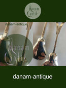 To Mogens Ballin Sølv Skeer Prydet med Blå Sten