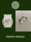 Evald Nielsen blomsterdekoreret Sølv Servietring