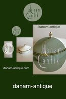 Royal Copenhagen Hvid Svejfet med takket guldkant (Stel 387 / Josephine) Ovalt lågfad No 1702