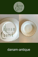 Royal Copenhagen Spisetallerken Hvid Svejfet med takket guldkant (Stel 387 / Josephine) No 1621