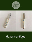 Anton Michelsen Sterling Silver Child Knife with Blue Enamel Motif