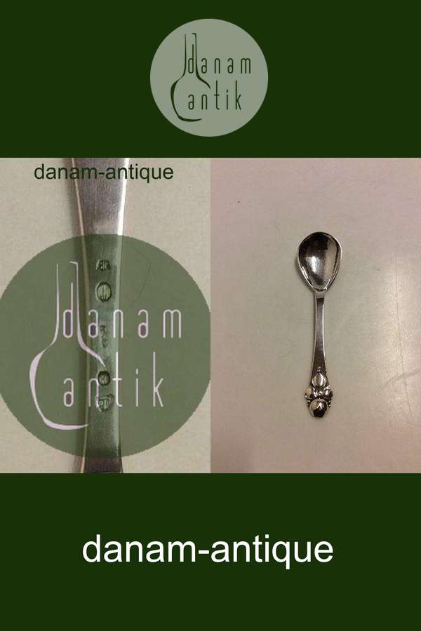 Dansk Sølv sukkerske med rav Grann & Laglye