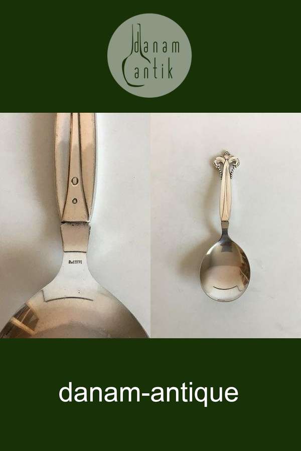 Serveringsske i Sølv og Rustfrit Stål