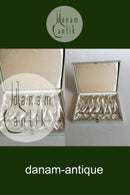 W. & S. Sørensen Sterling Silber Krone Satz von 6 Löffeln