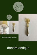 Lille serveringsske i Sølv med blad af horn