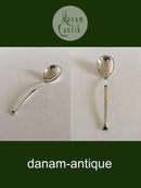 汉斯-汉森纯银服务勺，饰以黑玛瑙 卡尔-古斯塔夫-汉森