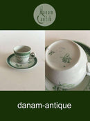 Royal Copenhagen Green Tranquebar Coffee Cup and Saucer No 992