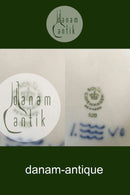 Royal Copenhagen Blauer geriffelter Teller mit halber Spitze Nr. 620