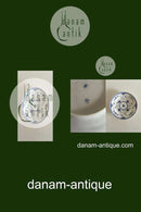 Royal Copenhagen Blauer geriffelter halber Spitzenteller 14cm alt