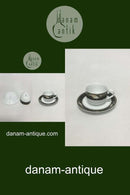 Royal Copenhagen Magnolia, Black Coffee Cup and Saucer 072/073