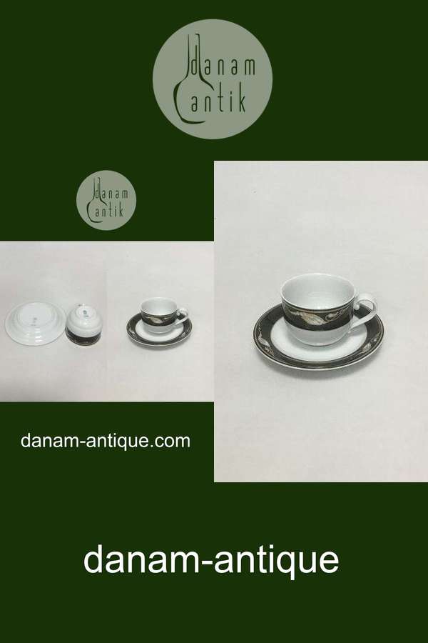 Royal Copenhagen Magnolia, Black Coffee Cup and Saucer 072/073