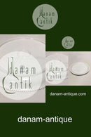 Royal Copenhagen Hvid Flora Danica Perle rund fad No 3566