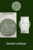 Royal Copenhagen Hvid Flora Danica / Perlestel Tallerken med gennembrudt kant No. 3554