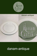 Royal Copenhagen Hvid Flora Danica Perlestel Rundt fad No 3524