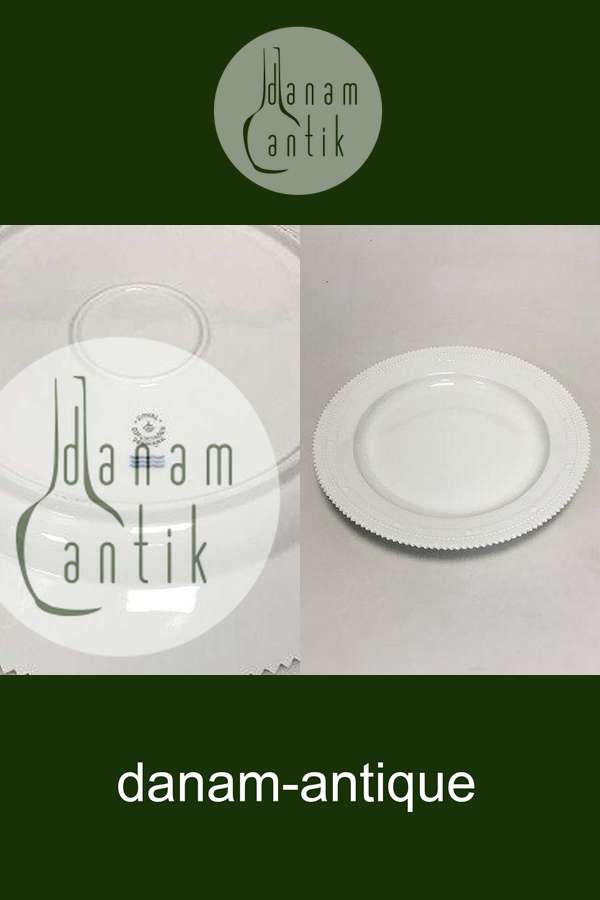 皇家哥本哈根Flora Danica珍珠器皿白色服务盘编号3523