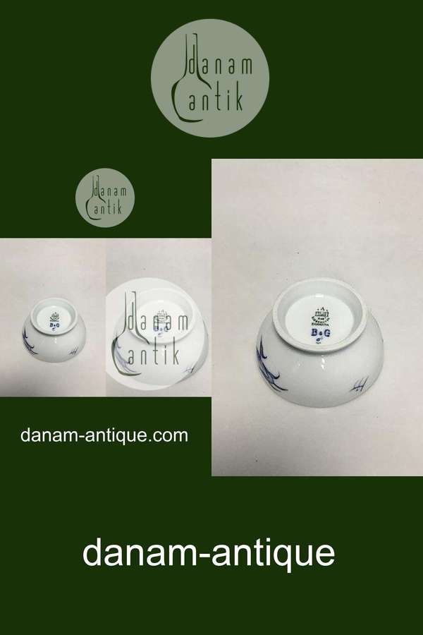 Bing & Grøndahl Jubilæumsstel / Blå Nellike Lille skål