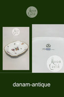 Royal Copenhagen Fuld Saksisk Blomst rektangulært fad No 1717