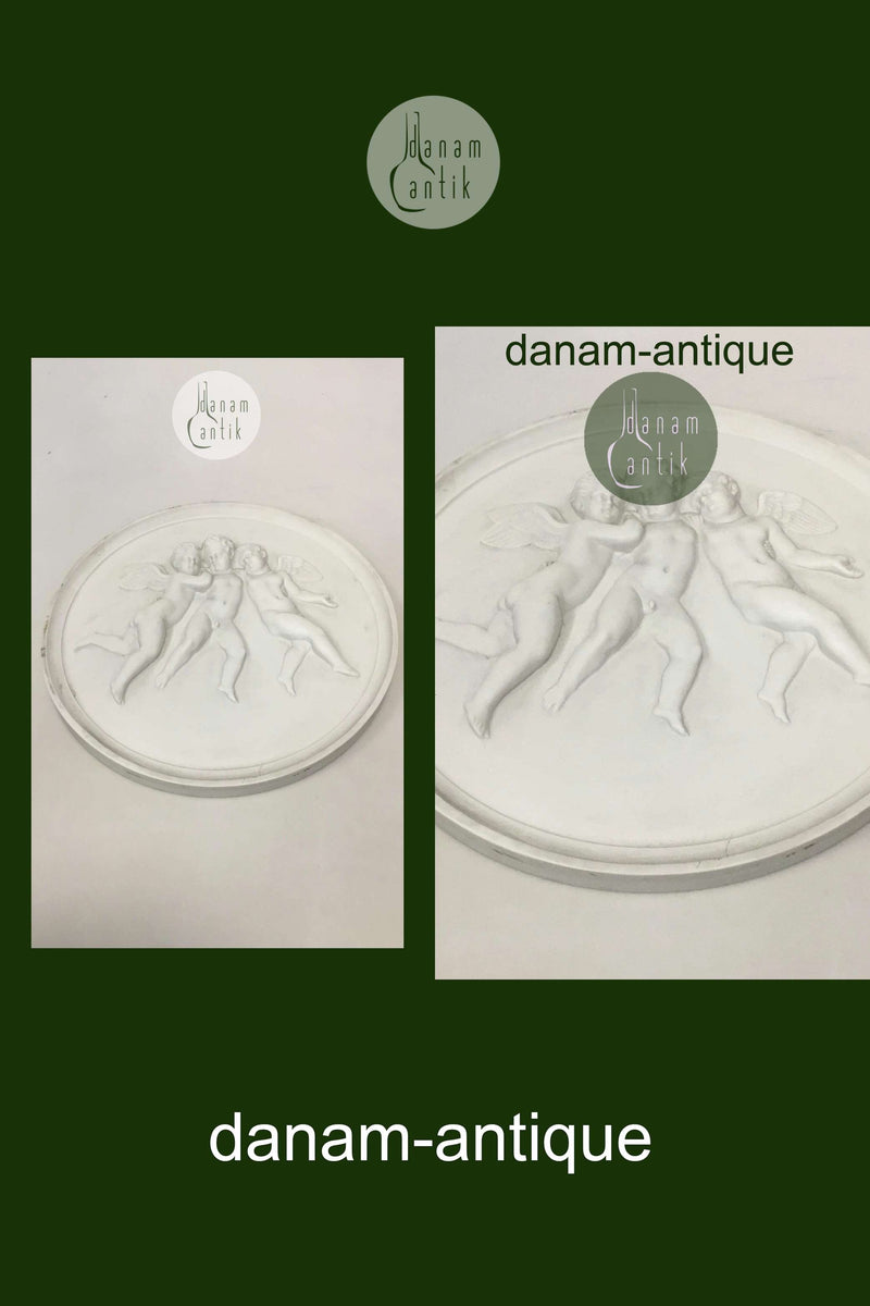 Royal Copenhagen Biscuit Platte Tre Svævende Engle No 89