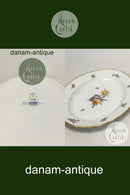 Royal Copenhagen Fuld Saksisk Blomst Ovalt fad No 1555