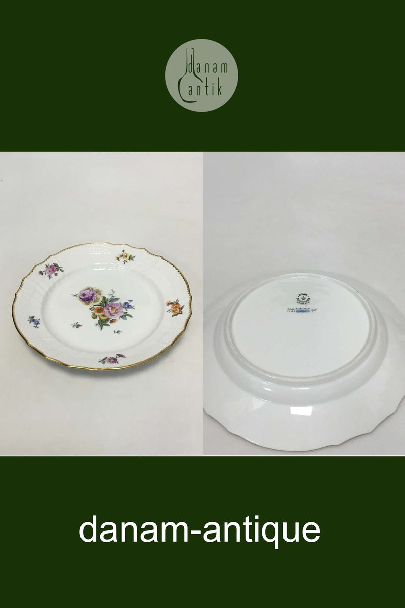 Royal Copenhagen Fuld Saksisk Blomst Frokosttallerken No 1623