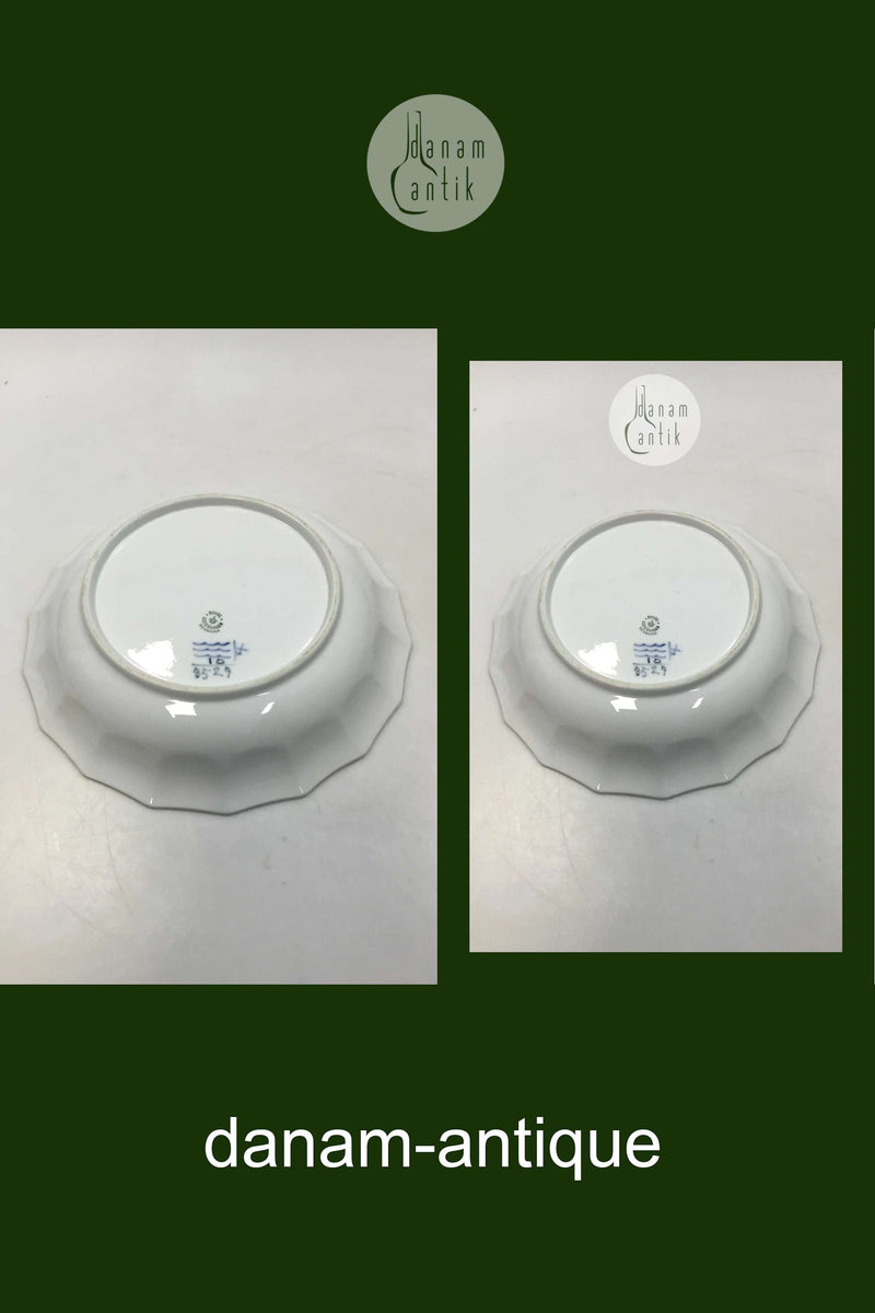 Royal Copenhagen Blå Blomst Kantet flad skål no 8529