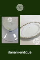 Royal Copenhagen Pattern no. 478 Rose garland with gold Large oval dish No 9038