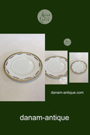 Royal Copenhagen Set Nr. 478 Rosengirlande mit goldenem Lunch-Teller Nr. 10520