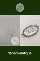 德国Bayerische Metall Fabrik BMF公司，带金属边缘的蓝色彩绘瓷器托盘