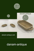 Bing & Grøndahl / Kronjyden "Relief" Lille aflang skål med håndtag