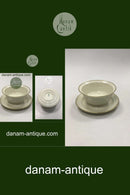 Royal Copenhagen Smooth cream-colored Pattern Sauce bowl with gold edge No 9580